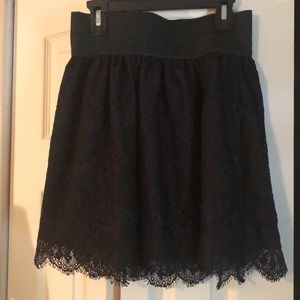 Black Lace Mini Skirt